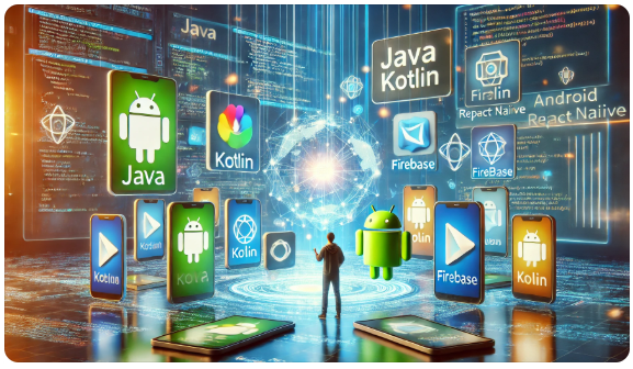 jasa pembuatan aplikasi dan belajar berbasis Android menggunakan Java, Kotlin, Firebase, dan React Native